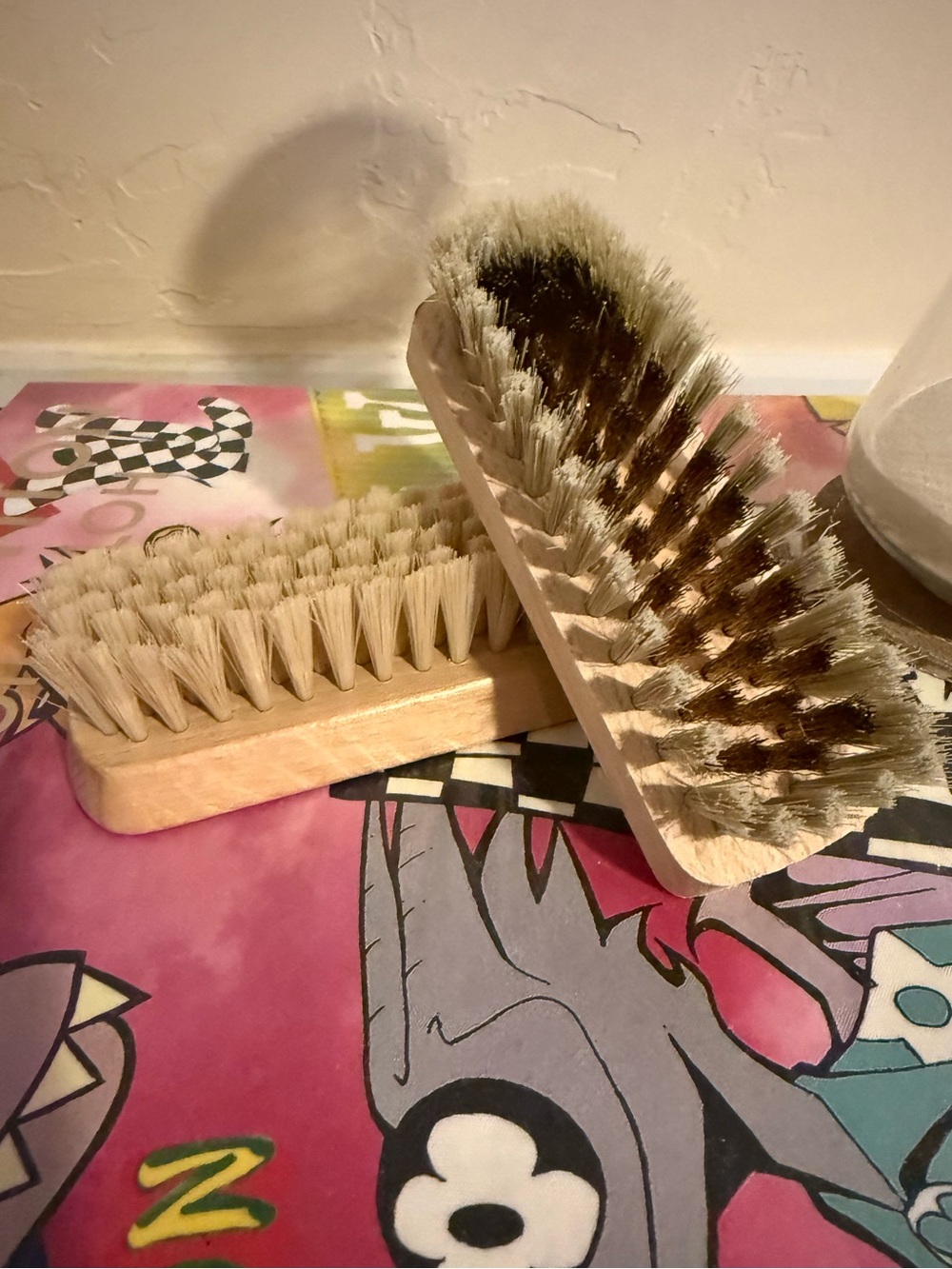 Brunello Cucinelli Natural Wood Bristle suede Shoe Brushes - Beige, Brown